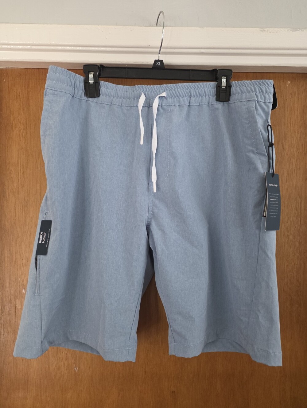 Men's Light Blue Color Kenneth Cole Men's Tech Shorts Stretch XL
